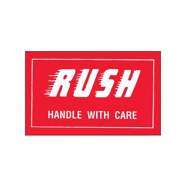Bsc Preferred 4 x 6'' - ''Rush'' Fluorescent Red Labels BUY00023948 - main
